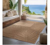 Carpettex Tapis d'Extérieur Résistant aux Intempéries 120 x 170 cm Beige - intérieur Résistant aux UV, Imperméable, Robuste et Naturel en Jute - Idéal pour Balcon, Terrasse, Cuisine, Jardin, et Salon