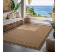 Carpettex Tapis d'Extérieur Résistant aux Intempéries 120 x 170 cm Beige - intérieur Résistant aux UV, Imperméable, Robuste et Naturel en Jute - Idéal pour Balcon, Terrasse, Cuisine, Jardin, et Salon
