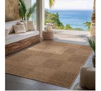 Carpettex Tapis d'Extérieur Résistant aux Intempéries 120 x 170 cm Beige - intérieur Résistant aux UV, Imperméable, Robuste et Naturel en Jute - Idéal pour Balcon, Terrasse, Cuisine, Jardin, et Salon