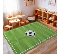Tapis de chambre - CARPETTEX - Modèle football - Antidérapant - Lavable à la main - 120 x 170 cm
