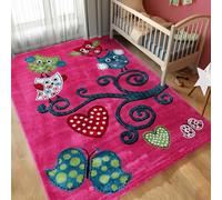 Carpettex Tapis Enfant 120x170 cm Violet Chouette Lavable Doux