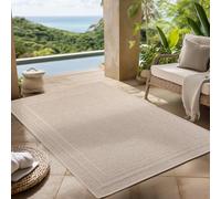 Carpettex Tapis Extérieur 240x340 cm Beige Résistant UV Uni Bordure