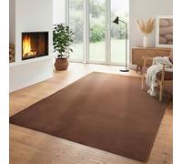 Carpettex Tapis Lavable à Poils Courts 160x230 cm Marron Moderne
