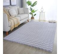 Carpettex Tapis Moelleux 200x290 cm Argent Effet Fourrure Design Bubble