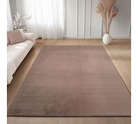 Carpettex Tapis Brun 140x200 cm Lavable Tapis à Poils Courts Doucement Antidérapant pour Chambre Salon