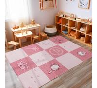 Carpettex Teppich Tapis pour Enfants Fille Design Princesse, Tapis de Jeu pour Chambre d'enfant, antidérapant et Lavable, Couleur: Rose, Taille: 80 x 120 cm