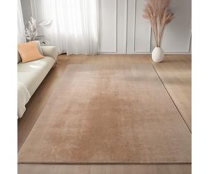 Carpettex Tapis Runner Beige 60x100 cm Lavable Tapis à Poils Courts, Antidérapant et Doux, Design Monochrome Moderne pour Chambre, Cuisine et Couloir