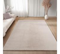 Carpettex Tapis Runner Crème 60x100 cm Lavable Tapis à Poils Courts, Antidérapant et Doux, Design Monochrome Moderne pour Chambre, Cuisine et Couloir