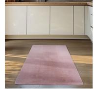 Carpettex Tapis Runner Rose 80x150 cm Lavable Tapis à Poils Courts, Antidérapant et Doux, pour Chambre, Cuisine et Couloir
