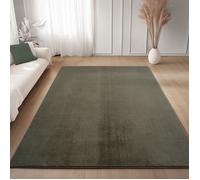 Carpettex Tapis Runner Vert 60x100 cm Lavable Tapis à Poils Courts, Antidérapant et Doux, pour Chambre, Cuisine et Couloir