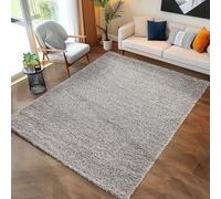 Carpettex Tapis Salon 160x230 cm Moderne Tapis Chambre Adulte Gris Clair - Tapis Poil Long Shaggy Salle de Séjour Concevoir Unicolore Tapis Doux et Moelleux - Tapis Cuisine Moquette Salon