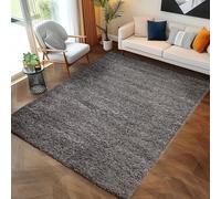 Carpettex Tapis Salon 160x230 cm Moderne Tapis Chambre Adulte Gris - Tapis Poil Long Shaggy Salle de Séjour Concevoir Unicolore Tapis Doux et Moelleux - Tapis Cuisine Moquette Salon