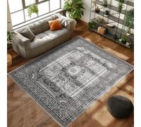 Carpettex Tapis Salon, Chambre Gris-1 200x300 (200 x 290 cm) - Tapis à Poils Courts, Style Oriental, Conception Orientale, Doux et Moelleux, Ornament - Tapis Cuisine Moquette Salle de Sejour
