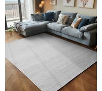 Carpettex Teppich Tapis à Poil Court en Tissu Plat, Tapis à Boucle mélangée, Facile à Entretenir, adapté pour Le Salon et la Chambre à Coucher, Couleur: Gris Clair, Taille: 160 x 230 cm