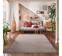 Carpettex Teppich Tapis à Poil Court uni pour Le Salon, Super Doux, Disponible en différentes Couleurs et Tailles., Couleur: Beige, Taille: 160 x 230 cm