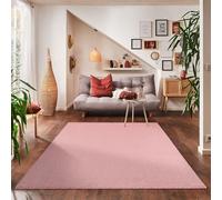 Carpettex Teppich Tapis à Poil Court uni pour Le Salon, Super Doux, Disponible en différentes Couleurs et Tailles., Couleur: Rose, Taille: 200 x 290 cm
