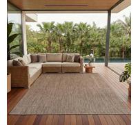 Carpettex Teppich Tapis d'extérieur uni résistant aux intempéries, idéal pour Les terrasses, Les balcons, Les Jardins et Les Cuisines, Couleur: Marron, Taille: 140 x 200 cm
