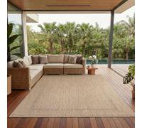 Carpettex Teppich Tapis d'extérieur uni résistant aux intempéries, idéal pour Les terrasses, Les balcons, Les Jardins et Les Cuisines, Couleur: Beige, Taille: 160 x 230 cm