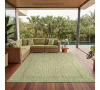 Carpettex Teppich Tapis d'extérieur uni résistant aux intempéries, idéal pour Les terrasses, Les balcons, Les Jardins et Les Cuisines, Couleur: Vert, Taille: 60 x 100 cm