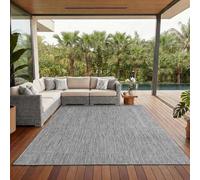 Carpettex Teppich Tapis d'extérieur uni résistant aux intempéries, idéal pour Les terrasses, Les balcons, Les Jardins et Les Cuisines, Couleur: Argent, Taille: 140 x 200 cm