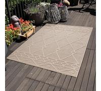 Carpettex Teppich Tapis d'intérieur et d'extérieur résistant aux intempéries au Design berbère, pour Cuisines, Balcon, terrasse, Jardin ou Tapis de Salon, Couleur: Beige-5, Taille: 140 x 200 cm