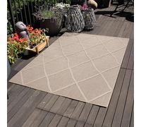 Carpettex Teppich Tapis d'intérieur et d'extérieur résistant aux intempéries au Design Boho, pour Cuisines, Balcon, terrasse, Jardin ou Tapis de Salon, Couleur: Beige-2, Taille: 240 x 340 cm