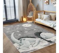 Carpettex Teppich Tapis pour Enfants avec Design de Dinosaures pour la Chambre d'enfant. Ce Tapis est Doux et adapté à Votre bébé, Couleur: Bleu, Taille: 160 cm Rond