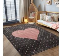 Carpettex Teppich Tapis pour Enfants avec Design en Forme de c ur pour la Chambre d'enfant. Ce Tapis est Doux et adapté à Votre bébé, Couleur: Rose, Taille: 120 cm Rond