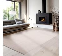 Carpettex Teppich Tapis salon antidérapant, lavable, 200 x 290 cm, beige, moderne moelleux, à poils courts, extra doux, chambre à coucher, cuisine, couloir, salle à manger