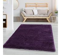 Carpettex Teppich Tapis Shaggy à Poil Long Moderne pour Le Salon, Unicolore, Super Doux, Aspect Fourrure, Couleur: Lilas, Taille: 200 x 290 cm
