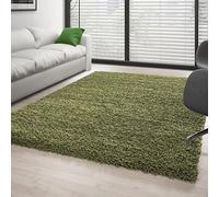 Carpettex Teppich Tapis Shaggy à Poils Longs Couleur Unique differentes Couleurs et Tailles Disponible - Vert, 300x400 cm