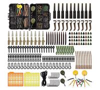 Carpfishing Accessori 217 pezzi Kit Pesca Carpa Cassetta da Pesca Scatola di Accessori per La Pesca Alla carpa Ganci per Carpe Pesi Clip Girelle per Carpe Manicotti Antigroviglio per Boilies Carp Rigs