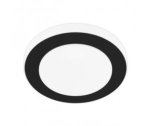 Carpi Plafonnier LED 30cm forme ronde, 3000K blanc chaud, Acier, Noir (33682)
