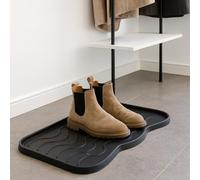 Carpido Bac d'égouttement pour chaussures pour l'intérieur et l'extérieur - Tapis de gamelle pour animaux, bac à chaussures et bac d'égouttement - Noir - 38 x 75 cm