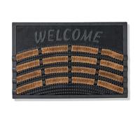 Carpido Paillasson antidérapant - Tapis de Porte en Caoutchouc & Coco - Paillasson Welcome 40x60 cm pour l'extérieur - Paillasson résistant aux intempéries