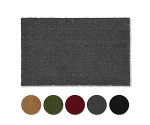 Carpido Paillasson Coco antidérapant - Tapis pour l'extérieur Couvert Resistant - Fibre Naturelle Durable - 100% Coco 65x100 cm Gris