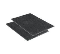 Carpido Paillasson de Jardin résistant - Gris Lot de 2 40 x 60 cm - Tapis Anti-salissures d'extérieur - Paillasson d'extérieur en Caoutchouc antidérapant