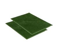 Carpido Paillasson de Jardin résistant - Vert Lot de 2 40 x 60 cm - Tapis Anti-salissures d'extérieur - Paillasson d'extérieur en Caoutchouc antidérapant