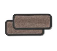 Carpido Paillasson Extérieur & Intérieur - Set de 2 25x60 cm - Lignes Marron - Tapis de Porte antidérapant - Tapis de propreté résistant - extérieur Marches