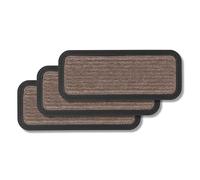 Carpido Paillasson Extérieur & Intérieur - Set de 3 25x60 cm - Lignes Marron - Tapis de Porte antidérapant - Tapis de propreté résistant - extérieur Marches