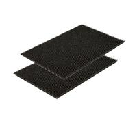 Carpido Paillasson résistant aux intempéries Jardin - Noir Lot de 2 40 x 60 cm - Tapis de propreté extérieur - Tapis de Sol Facile à Nettoyer - Paillasson Plastique Poils 1,4cm de Haut