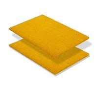 Carpido Tapis de Coco antidérapant - Lot de 2 40 x 60 cm Jaune - Fibre Naturelle Durable pour l'extérieur Couvert - Tapis de Sol 100% Coco - Tapis d'entrée