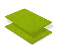 Carpido Tapis de Coco antidérapant - Lot de 2 40 x 60 cm Vert - Fibre Naturelle Durable pour l'extérieur Couvert - Tapis de Sol 100% Coco - Tapis d'entrée
