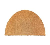 Carpido Tapis de Coco Semi-Circulaire - Paillasson antibactérien - pour l'extérieur Couvert - Fibres Naturelles durables - 100% Coco - 50x80 cm Naturel