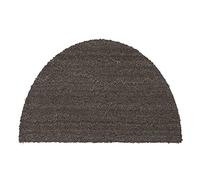 Carpido Tapis de Coco Semi-Circulaire - Paillasson antibactérien - pour l'extérieur Couvert - Fibres Naturelles durables - 100% Coco - 60x90 cm Gris
