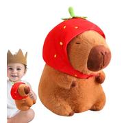 Carpincho - Peluche en forme de fraise rembourrée avec peluche douce durable et mignonne peluche adorable en forme de charpentier double couche