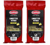 Carplan Auto Pratic 24 Lingettes nettoyantes pour vitres et vitres parfumées au Citron (Lot de 2)