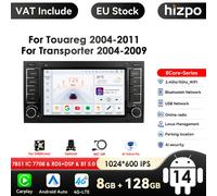 Carplay 4G-LTE 7 ''2Din Android 14 autoradio GPS pour VW Volkswagen Touareg Transporter T5 Multivan Naviagtion lecteur Audio WIFI S4 AI