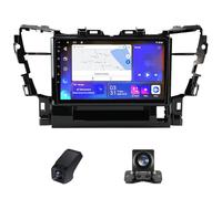Carplay & Android Auto Autoradio pour Toyota Alphard H30 2015-2020, 10 Pouces HD écran Tactile Bluetooth/FM/AM/Radio RDS/4GLTE WiFi/SWC/Navigation GPS DSP+AHD Caméra de recul(M600S)