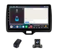 Carplay & Android Auto Autoradio pour Toyota Yaris Vios 2020-2023, 10 Pouces HD écran Tactile Bluetooth/FM/AM/Radio RDS/4GLTE WiFi/SWC/Navigation GPS DSP+AHD Caméra de recul(M90S)